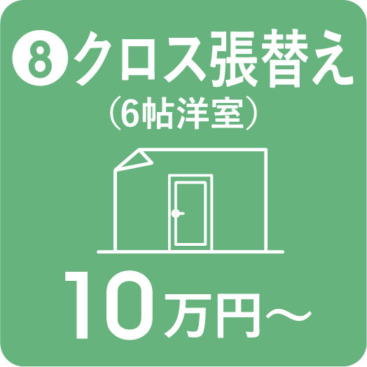 クロス張替え 10万円〜